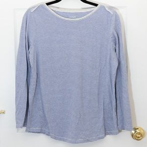 Pure Jill J. Jill Cotton Sleep Shirt Blue Striped